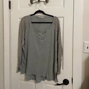 Free People Women's Grey Blouse